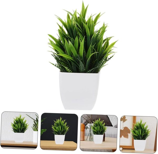 Cabilock Small Fake Bonsai Plant Artificial Potted Realistic Greenery Decor for Home Office 1pc - Image 5